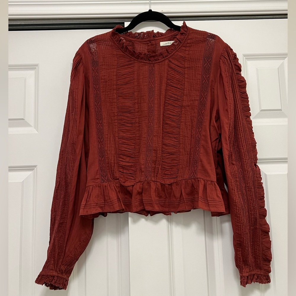 DÔEN Red Lace Blouse XXL